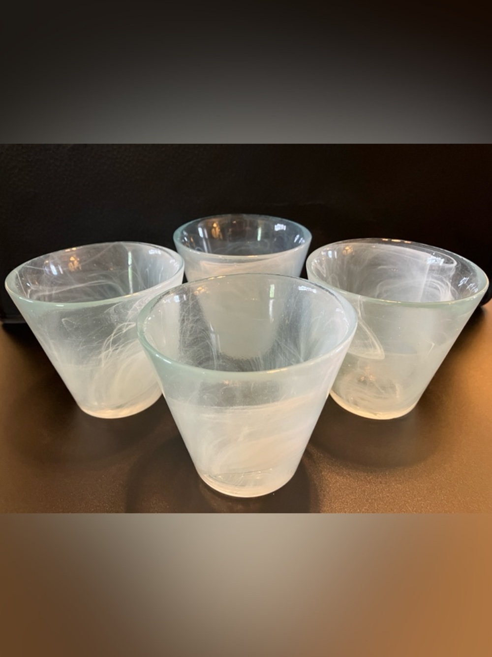 Hand Blown Recycled Glass Cups - Set of Four